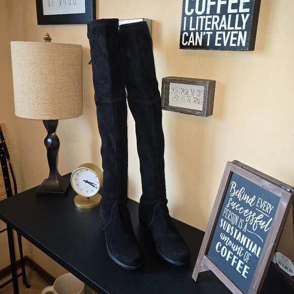 Like New STUART WIETZMAN Over the Knee Suede Boots sz 8 - Picture 8 of 16